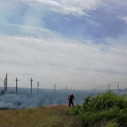 Ликвидация пожаров на юге Челябинской области