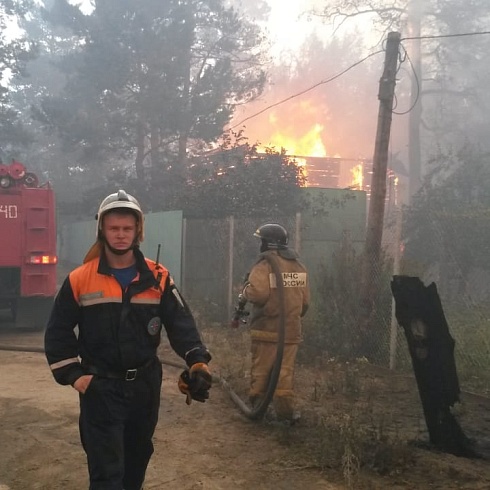 Ликвидация пожаров на юге Челябинской области