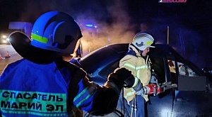 Спасатели Марий Эл участвовали в ликвидации последствий ДТП на 81 км автодороги «Вятка»