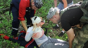 Тренировочные занятия Российского союза спасателей и Союза добровольцев Донбасса