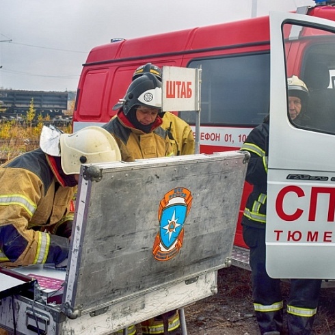 В Тюмени завершилась практическая часть штабной тренировки по гражданской обороне с участием пожарного поезда ФГП ВО ЖДТ России