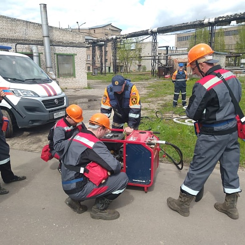 Владимирские спасатели провели тренировку с сотрудниками Муромского завода радиоизмерительных приборов